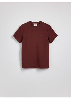 Reserved - Bawełniany t-shirt slim fit - bordowy ze sklepu Reserved w kategorii T-shirty męskie - zdjęcie 183664968