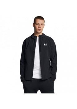Męska kurtka wiatrówka Under Armour UA Stretch Woven Windbreaker - czarna ze sklepu Sportstylestory.com w kategorii Kurtki męskie - zdjęcie 183665967