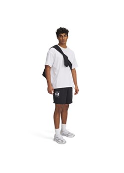 Męskie spodenki dresowe Under Armour UA Rival Terry Logo 8 in Short - czarne ze sklepu Sportstylestory.com w kategorii Spodenki męskie - zdjęcie 183665989