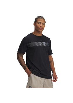 Męski t-shirt z nadrukiem Under Armour UA M Lc Fly In Logo SS - czarny ze sklepu Sportstylestory.com w kategorii T-shirty męskie - zdjęcie 183666065