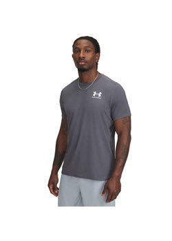 Męska koszulka treningowa Under Armour UA Heatgear Fitted SS - szara ze sklepu Sportstylestory.com w kategorii T-shirty męskie - zdjęcie 183666157