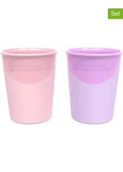 Twistshake Kubki (2 szt.) w kolorze różowym i fioletowym - 170 ml ze sklepu Limango Polska w kategorii Kubki - zdjęcie 183666375