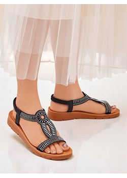 Royalfashion Damskie sandały z ozdobnymi paseczkami Ava Shine ze sklepu royalfashion.pl w kategorii Sandały damskie - zdjęcie 183667137