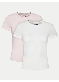Tommy Jeans Komplet 2 t-shirtów DW0DW21366 Kolorowy Slim Fit ze sklepu MODIVO w kategorii Bluzki damskie - zdjęcie 183669519