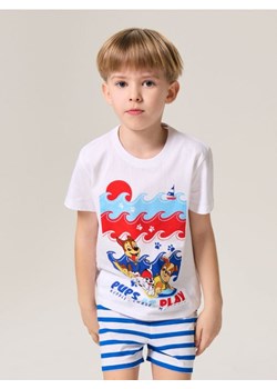 Sinsay - Bawełniana piżama dwuczęściowa z krótkim rękawem Paw Patrol - biały ze sklepu Sinsay w kategorii Piżamy dziecięce - zdjęcie 183673175