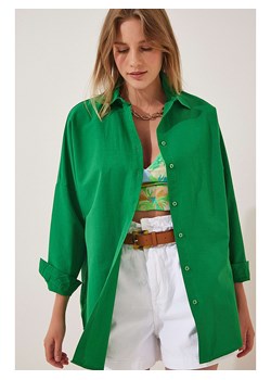 Happiness Istanbul Bluzka w kolorze zielonym ze sklepu Limango Polska w kategorii Koszule damskie - zdjęcie 183673536