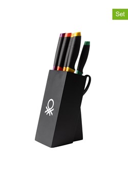 Benetton 9-częściowy zestaw noży w kolorze czarnym ze sklepu Limango Polska w kategorii Noże kuchenne - zdjęcie 183673935