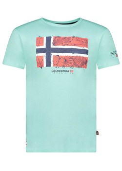 Geographical Norway Koszulka &quot;Jpalm&quot; w kolorze turkusowym ze sklepu Limango Polska w kategorii T-shirty męskie - zdjęcie 183675676