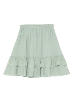 Cropp - ZIelona spódniczka mini z wiskozy - zielony ze sklepu Cropp w kategorii Spódnice - zdjęcie 183676528