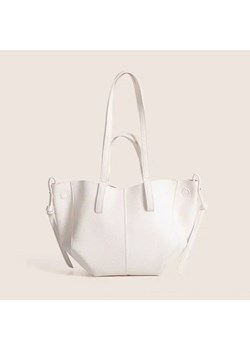 Skórzana mała torba shopper - Biały ze sklepu Intimica.pl w kategorii Torby Shopper bag - zdjęcie 183677407