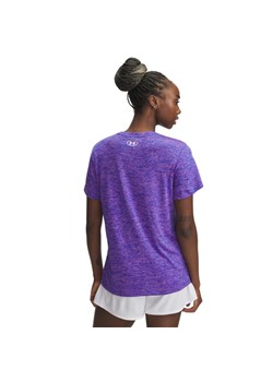 Damska koszulka treningowa Under Armour Tech SSC- Twist - fioletowa ze sklepu Sportstylestory.com w kategorii Bluzki damskie - zdjęcie 183677555