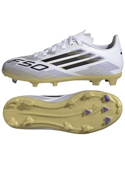 Buty piłkarskie adidas F50 League FG/MG JH7745 białe ze sklepu ButyModne.pl w kategorii Buty sportowe dziecięce - zdjęcie 183677658