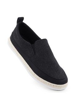 Buty męskie espadryle wsuwane czarne Nowacki 0017-T ze sklepu ButyModne.pl w kategorii Espadryle męskie - zdjęcie 183677699