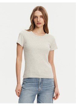 Pieces T-Shirt May 17154483 Szary Slim Fit ze sklepu MODIVO w kategorii Bluzki damskie - zdjęcie 183678689