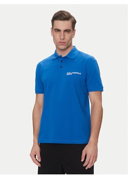 KARL LAGERFELD Polo A2M17094 Niebieski Regular Fit ze sklepu MODIVO w kategorii T-shirty męskie - zdjęcie 183678915