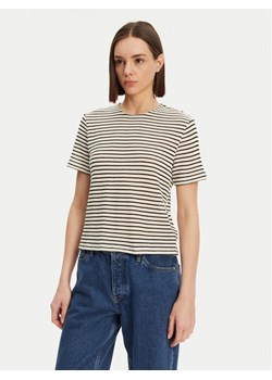 Pieces T-Shirt Manilla 17155073 Écru Loose Fit ze sklepu MODIVO w kategorii Bluzki damskie - zdjęcie 183678945