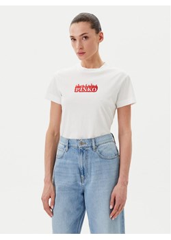PINKO T-Shirt Trapani 105050 A2D6 Biały Regular Fit ze sklepu MODIVO w kategorii Bluzki damskie - zdjęcie 183679095