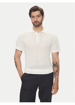 Lindbergh Polo 30-804126 Écru Relaxed Fit ze sklepu MODIVO w kategorii T-shirty męskie - zdjęcie 183679216