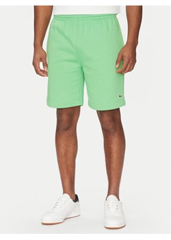 Lacoste Szorty sportowe GH9627 Zielony Regular Fit ze sklepu MODIVO w kategorii Spodenki męskie - zdjęcie 183679246