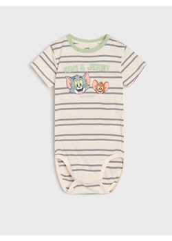 Sinsay - Body niemowlęce Tom and Jerry - kremowy ze sklepu Sinsay w kategorii Odzież dla niemowląt - zdjęcie 183685718