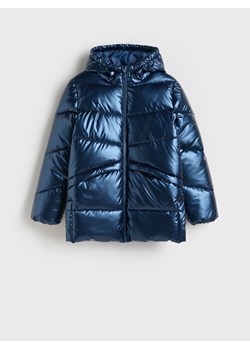 Reserved - Pikowana kurtka z metalicznym połyskiem - granatowy ze sklepu Reserved w kategorii Kurtki dziewczęce - zdjęcie 183686447