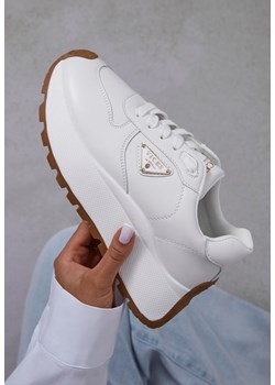 Białe Sneakersy Vices na Platformie Ozdobione Metaliczną Aplikacją Nelviera ze sklepu renee.pl w kategorii Buty sportowe damskie - zdjęcie 183686737