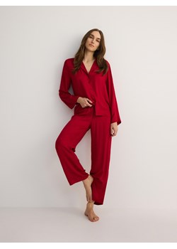 Reserved - Dwuczęściowa piżama z wiskozy - czerwony ze sklepu Reserved w kategorii Piżamy damskie - zdjęcie 183687169