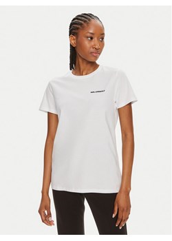 KARL LAGERFELD T-Shirt Essential 245W1714 Biały Regular Fit ze sklepu MODIVO w kategorii Bluzki damskie - zdjęcie 183689026