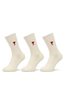 AMI PARIS Skarpety wysokie unisex USC003.379 Écru ze sklepu MODIVO w kategorii Skarpetki damskie - zdjęcie 183689128
