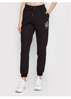 Armani Exchange Spodnie dresowe 8NYPCX YJ68Z 1200 Czarny Regular Fit ze sklepu MODIVO w kategorii Spodnie damskie - zdjęcie 183689187