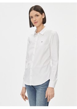 Gant Koszula Slim Stretch Oxford 4300141 Biały Slim Fit ze sklepu MODIVO w kategorii Koszule damskie - zdjęcie 183689189