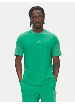 adidas T-Shirt ALL SZN Colorblock JJ3676 Zielony Loose Fit ze sklepu MODIVO w kategorii T-shirty męskie - zdjęcie 183689235