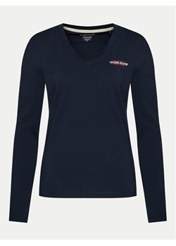 Guess Jeans Bluzka W4YI21 J1314 Granatowy Slim Fit ze sklepu MODIVO w kategorii Bluzki damskie - zdjęcie 183689239