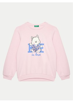 United Colors Of Benetton Bluza 3J68G10FU Różowy Regular Fit ze sklepu MODIVO w kategorii Bluzy dziewczęce - zdjęcie 183689315