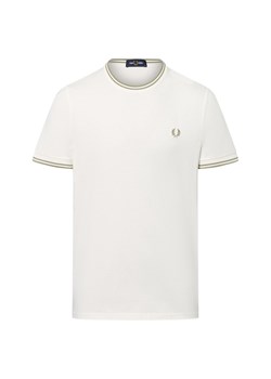 Fred Perry T-shirt męski Mężczyźni Bawełna écru jednolity ze sklepu vangraaf w kategorii T-shirty męskie - zdjęcie 183691528