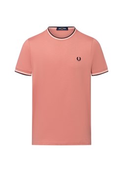Fred Perry T-shirt męski Mężczyźni Bawełna morelowy jednolity ze sklepu vangraaf w kategorii T-shirty męskie - zdjęcie 183691529