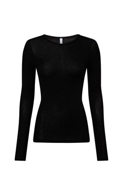 Samsøe Samsøe Damska koszulka z długim rękawem - Sadou Kobiety Lyocell czarny jednolity ze sklepu vangraaf w kategorii Bluzki damskie - zdjęcie 183691535
