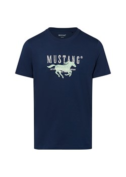 Mustang Koszulka męska - Austin Mężczyźni Bawełna granatowy nadruk ze sklepu vangraaf w kategorii Bluzki damskie - zdjęcie 183691555