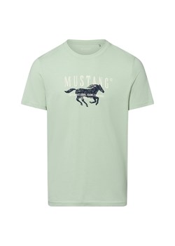 Mustang Koszulka męska - Austin Mężczyźni Bawełna miętowy nadruk ze sklepu vangraaf w kategorii Bluzki damskie - zdjęcie 183691556