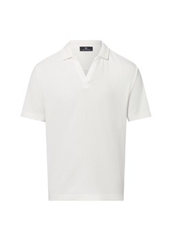 Nils Sundström Męska koszulka polo Mężczyźni Bawełna biały wypukły wzór tkaniny ze sklepu vangraaf w kategorii T-shirty męskie - zdjęcie 183691569