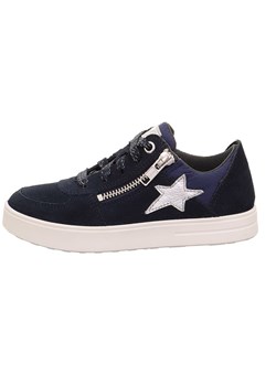 superfit Skórzane sneakersy &quot;Stella&quot; w kolorze czarno-granatowym ze sklepu Limango Polska w kategorii Trampki dziecięce - zdjęcie 183694069