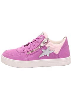 superfit Skórzane sneakersy &quot;Stella&quot; w kolorze jasnoróżowo-fioletowym ze sklepu Limango Polska w kategorii Buty zimowe dziecięce - zdjęcie 183694077