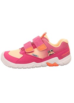 superfit Skórzane sneakersy &quot;Trace&quot; w kolorze różowo-żółtym do chodzenia na boso ze sklepu Limango Polska w kategorii Buty sportowe dziecięce - zdjęcie 183694117
