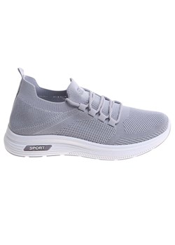 Wsuwane szare buty sportowe męskie /C1-1 17755 GF285/ ze sklepu Pantofelek24.pl w kategorii Buty sportowe męskie - zdjęcie 183694798