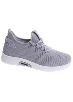 Wkładane ażurowe szare męskie buty sportowe /F7-1 17757 GF285/ ze sklepu Pantofelek24.pl w kategorii Buty sportowe męskie - zdjęcie 183694805