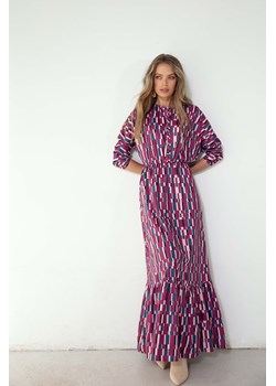 Wzorzysta sukienka maxi - model 2 ze sklepu Cudmoda w kategorii Sukienki - zdjęcie 183696629