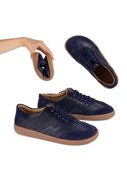 Buty barefoot damskie skórzane Olivier Eliza granatowe ze sklepu butyolivier w kategorii Półbuty damskie - zdjęcie 183696919
