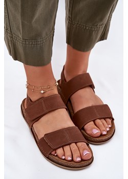 Damskie Sandały Skóra Camel Inblu AA0001KU ze sklepu ZAZOO w kategorii Sandały damskie - zdjęcie 183697106