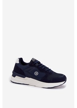 Męskie Sneakersy Buty Sportowe Na Platformie Granatowe Hanirin ze sklepu ZAZOO w kategorii Buty sportowe męskie - zdjęcie 183697665