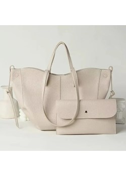 Duża skórzana torba z kosmetyczką - Biały ze sklepu Intimica.pl w kategorii Torby Shopper bag - zdjęcie 183699158